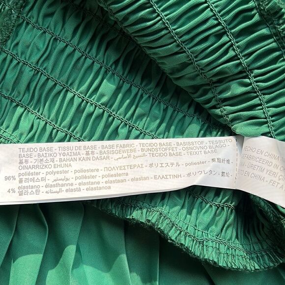 Zara Ruched Faux Leather Holiday Top in Green - Picture 12 of 16